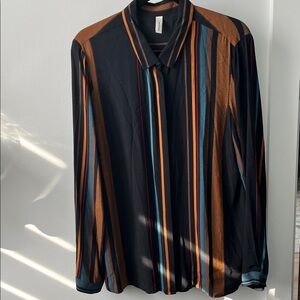 Elegant Striped Women's Blouse